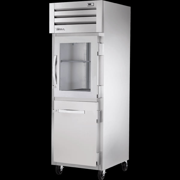 TRUE STR1R-1HG/1HS-HC Reach-In Combination Half Swing Door Refrigerator with Hydrocarbon Refrigerant