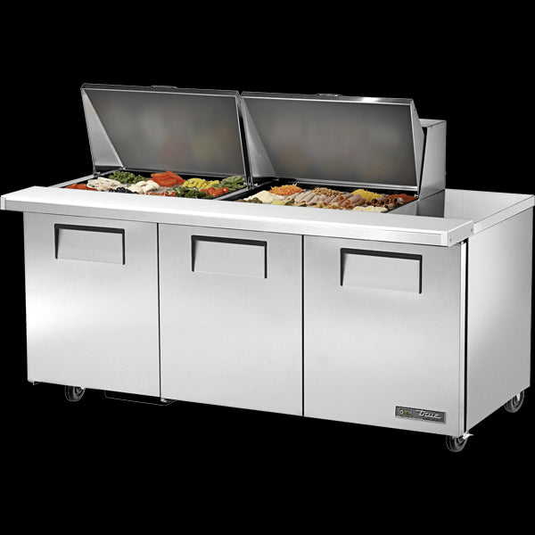 TRUE TSSU-72-24M-B-ST-HC~SPEC3 Mega Top Sandwich/Salad Prep Table w/ Refrigerated Base