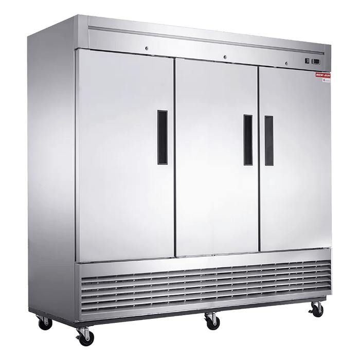 New Air NSF-182-H 3 SOLID DOOR STAINLESS STEEL FREEZER