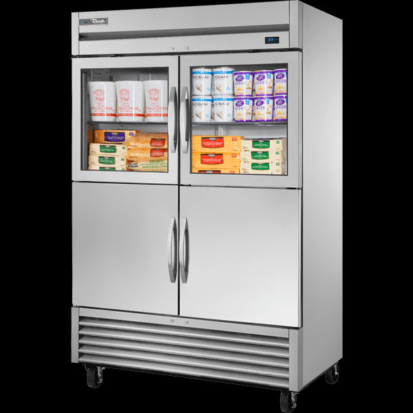 TRUE TS-49-2-G-2-HC~FGD01 Reach-In Combination Half Swing Door Stainless Steel Refrigerator with Hydrocarbon Refrigerant