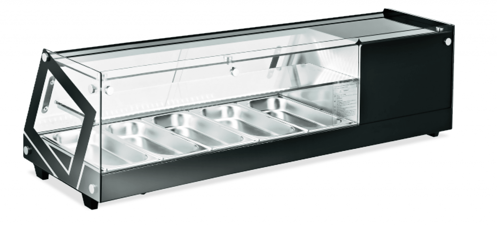 Omcan 44393 51-inch Refrigerated Sushi Showcase with Flat Glass