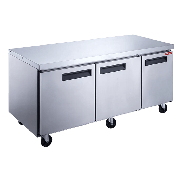 New Air NUF-072-SS 72" STAINLESS STEEL UNDERCOUNTER FREEZER