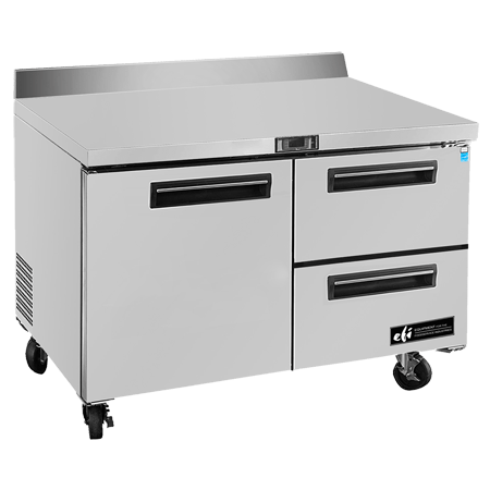 EFI FWDW2-48VC Solid Door Commercial Worktop Freezer with Drawers