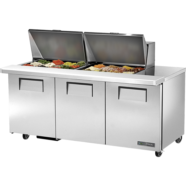 TRUE TSSU-72-24M-B-ST-HC~SPEC3 Mega Top Sandwich/Salad Prep Table w/ Refrigerated Base