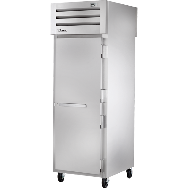 TRUE STG1RPT-1S-1G-HC Pass-Thru Solid Front/Glass Rear Swing Doors Refrigerator with Hydrocarbon Refrigerant