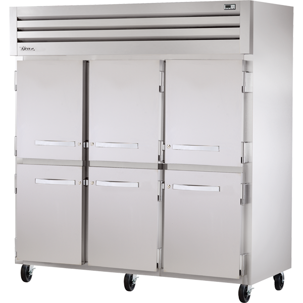 TRUE STG3R-6HS Reach-In Solid Half Swing Door Refrigerator with Hydrocarbon Refrigerant