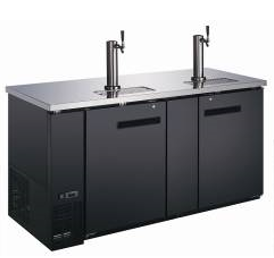 AFE KR-70 Double Tap Two Door Kegerator Beer Dispenser - 70" Width