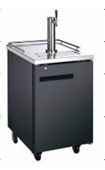 AFE KR-24 Single Tap One Door Kegerator Beer Dispenser - 24" Width