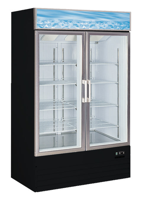 AFE GF32 Two Glass Door Display Freezer - 49" Width