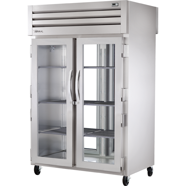 TRUE STA2RPT-2G-2G-HC Pass-Thru Glass Front/Glass Rear Swing Doors Refrigerator with Hydrocarbon Refrigerant