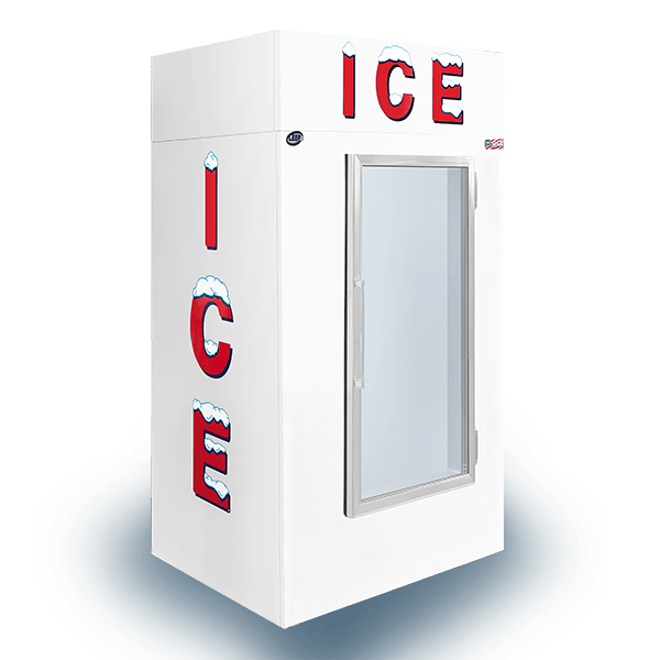 Leer Model 40 - 50.5" Indoor Ice Merchandiser with Glass Door - 40 Cu. Ft.