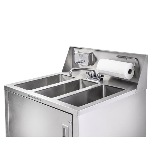 AFE-TB101  Triple Basin Stainless Steel Portable Sink with Hot Water