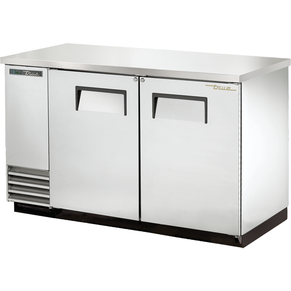 TRUE TBB-2-S-HC Solid Swing Door Stainless Steel Back Bar Cooler with Hydrocarbon Refrigerant